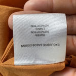 Sabo Skirt  Mini Dress Large Orange Floral Puff Sleeve Smocked Waist Boho‎ Summer Photo 9