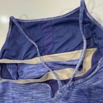 Lululemon Power Y Tank Top Womens 6 Royalty Space Dye Luon CoolMax ShelfBra Yoga Photo 5
