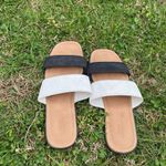 Urban Outfitters  Double Strap Square Toe Slide Sandals | 7 Photo 1