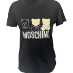 Moschino Authentic  Milano Toy Bear Logo T-Shirt Black Athletic Cut 2XL XXL Photo 0
