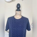 Brooks Brothers NTM: Vintage  Short Sleeve Navy with Delicate Floral Top Sz Large Photo 2
