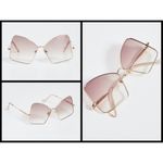 Zimmermann 💕💕 Empire Butterfly Sunglasses ~ Rose Gold Brown Gradient NWT Photo 3