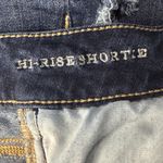 American Eagle SZ 2 Hi-Rise Shortie Jean Shorts Floral Embroidered Distressed Photo 7