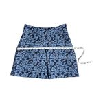 Boden Blue Floral Mini Skirt Size 12R | Coastal Preppy Wool Blend Classic Photo 3