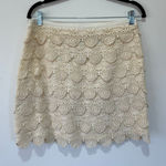 Sabine skirt size M cream crochet short lined festival boho romantic Size M Photo 0