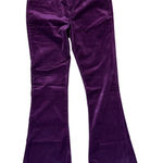 AG Adriano Goldschmied The Janis High Rise Flare Velvet Pants Burgundy Size 31R Photo 0