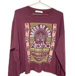Daydreamer ARETHA FRANKLIN QUEEN OF SOUL LONG SLEEVE CROP MAROON Size LARGE Photo 1