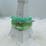 Just Breathe Arm Candy Beaded Bracelet Green Photo 3