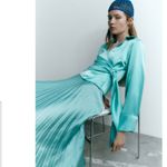 ZARA NWOT SATIN EFFECT PLEATED SKIRT BLOGGERS FAV Photo 2