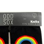 Odd Sox Rainbow Crew Socks Mens Womens Fun Cute Gift Black Colorful Photo 2