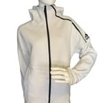 Adidas Women’s ZNE Jacket With Thumb Holes In White Color. Photo 1
