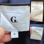 G. Label By Goop Sheely Puff Sleeve Midi Dress Navy Blue Cotton 6 EUC Photo 5