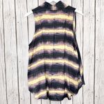 Free People  Tank Blouse Women’s Size Medium Tie Dye Surplice Draped Wrap Silky Photo 1