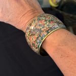 Forever 21 Wide Cuff Bangle Bracelet Floral Romantic Bohemian Bloomcore Elevated Basics Photo 5