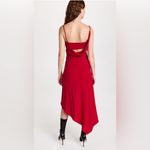New! MONSE Draped Asymmetric Slip Tank Dress in Crimson Sz‎ 12 $1,190 Red Photo 1
