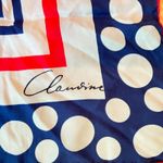 Patriotic Red White Blue Silk Scarf, Polka Dot Photo 3