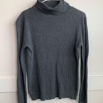 Peck & Peck  Gray Ribbed Turtleneck Sweater Photo 0