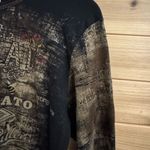 Y2K Vintage Cactus Size Large Chocolate Graphic All Over Print Tee Brown Photo 3