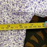 byTiMo Womens Puff Sleeve Poplin Blouse Small Cotton Button Boho Cottage Fairy Purple Photo 7