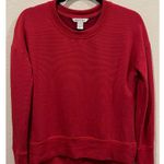 Athleta Coaster Luxe Stripe Red Sweatshirt Photo 4