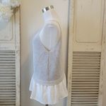 Anthropologie MOTH Sweater Tank Top Gray Layered Eyelet Womens Size S Photo 1