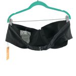 Kona Sol  Bikini Top Bandeau Underwire Spaghetti Strap Black Size 16W Photo 1