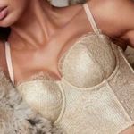 Victoria's Secret VS gold shimmer bustier bra 34C Photo 4