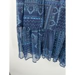 Coldwater Creek Coldwater Midi Skirt Blue Paisley Ruffle Elastic Stretch Waist Women Size 3X Photo 1