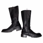 John Richmond Black Leather Moto Boots Shoes size 41 Photo 6