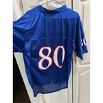 Adidas Vintage Kansas Jayhawks #80 Mens Blue Replica Football Jersey Medium Photo 10