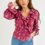 Free People Amanda Ruffle Long Sleeve Top NWT Photo 0
