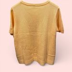 Cute pointelle peaches and cream lotus fairy flower short sleeve sweater Orange Size 14 Photo 2