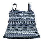 TYR Womens Workout Tank Tankini Top Swim Shelf Bra Geometric Black Gray 8 Photo 0