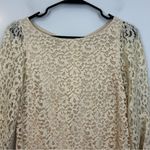 Kookai  Ivory/Cream Lace Long Sleeve Blouson Mini Dress Size 36/US 4 Small Photo 1