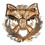 Armostantlecis Dieuet Mon Droit Enamel Military Pin 1.25" Gold Photo 1