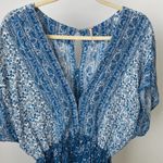 Free People  Blue Printed Arizona Short Sleeve Romper Size: S Photo 5