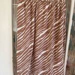 A New Day  Women's Wrap Skirt Linen blend  A-Line Brown Zebra size S Photo 3