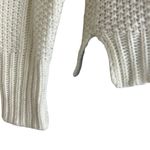 Anthropologie Moon & Meadow XS White Twist Front Sweater VNeck Long Sleeve Cozy Photo 3