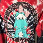 Simply Southern  Tie Dye Long Sleeve Graphic T-Shirt Size S Red, White & Blue Photo 6