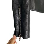 ALC Frank A.L.C. Black Leather Asymmetrical Zip Jacket Leonardo Photo 3