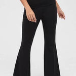 Aerie  Black Foldover Flare Leggings Photo 0