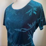 Kathie Lee Collection Vintage  Green Velvet Dress Size Medium Photo 5