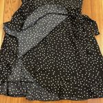 SheIn Polka Dot Black White Wrap Skirt Cami Mini Dress Smocked Back Photo 2