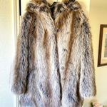 Spirithoods Classic Faux Fur Coat Hooded Long Grey Wolf Large NWT Gray Photo 0