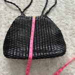 Talbots Vintage Black Woven Leather Crossbody Shoulder Bag Purse Gold Hardware Photo 7
