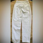 We The Free Free People City Of Lights Sz 25 High Rise Linen Blend Ecru Jeans Photo 6