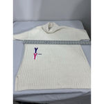 EXPRESS Womans Tricot Medium Ivory Pullover Turtle Neck Sweater Photo 4