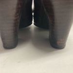 BORN Crown Women’s Block Heels Hand Crafted Brown Leather Studded Strap Size 8 Brown Photo 3