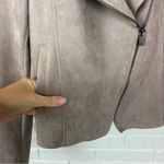 Carmen Marc Valvo Carmen Faux Suede Leather Moto Jacket Size S Photo 5