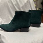 Chic Forest Green suede Ankle Booties Size 8 Photo 6
